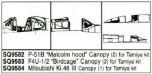 1/48 P-51B "Malcolm Hood" Vacuform Canopy.North American. 2 piec