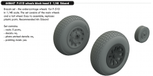 North-American P-51D Mustang wheels block tread 2 1/48