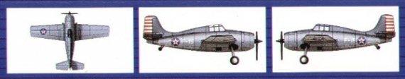 Trumpeter F4F-4 Wildcat Model Kit 1/700 (x6)