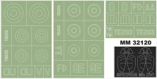 Montex Spitfire Mk.XVI 1/32 Tamiya Canopy Frame Paint Masks