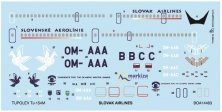1/144 Decals Tupolev Tu-154M Slovak Airlines (ZVE)
