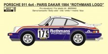 REJI MODEL 1/24 Decal Porsche 911 4x4 Dakar 1984