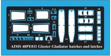 1/48 Gloster Gladiator hatches and latches
