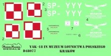 1/48 Yak-18 SP-YYY decal + mask