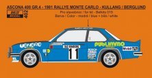1/24 Opel Ascona 400 Rallye Monte Carlo 1981 decal