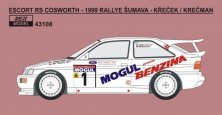 1/43 Ford Escort RS Cosworth Rallye ?umava 1999 decal