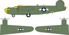 Mask 1/72 B-24D US National Insignia for Airfix