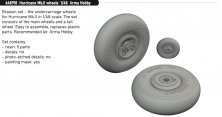 Brassin 1/48 Hurricane Mk.II wheels for Arma Hobby