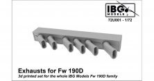 1/72 Exhausts for Fw 190D Upgrade set