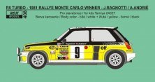 1/24 R5 Turbo Monte Carlo 1981 RAC Ragnotti decal
