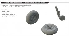 BRASSIN 1/72 Spit.Mk.VIII wheels 4 spoke  smooth