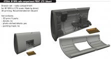 Brassin 1/72 Bf 109G radio compartment PRINT EDU