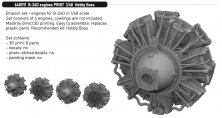 Brassin 1/48 B-24D engines for Hobby Boss
