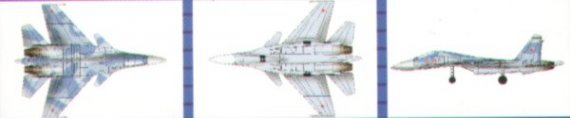 Trumpeter Modellbausatz Su-33 Flanker 1/700 (x12)