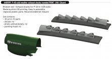 Brassin 1/48 P-40 cold weather exhaust stacks rounded