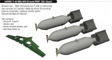 Brassin 1/48 P-40 100lb M30 US bombs for Eduard
