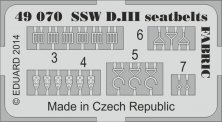 1/48 Siemens-Schuckert D.III seatbelts FABRIC (for Eduard)