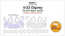 1/48 Bell V-22 Osprey wheels and canopy paint masks