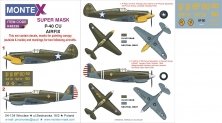 1/48 Airfix P-40C Tomahawk mask, insignia masks, decals