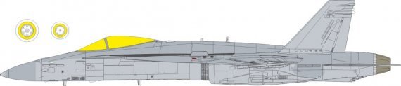 Eduard Masque 1/48 F/A-18C TFace pour Eduard/Kinetic