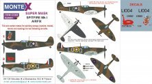 Montex 1/24 Spitfire Mk.I Masques Verri�re & Insignes Airfix