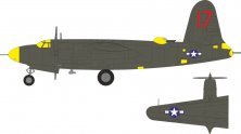 Eduard Mask 1/48 B-26C-45 Marauder US Insignia & Tail