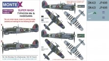 1/48 Hawker Typhoon Mk.Ib car door version masks set