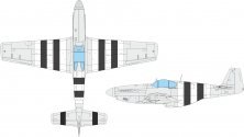 Mask 1/48 P-51B/C D-day stripes for Eduard