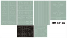 Montex 1/32 F-84E Thunderjet Canopy Frame Masks