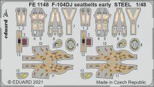 1/48 F-104DJ seatbelts early STEEL