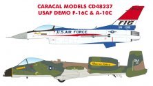 1/48 USAF Demo Lockheed-Martin F-16C & Fairchild A-10C Markings