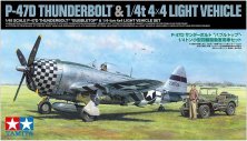 1/48 P-47D Thunderbolt Bubbletop & 1/4-ton 4x4 Light Vehicle