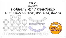 1/72 Fokker F-27 Friendship masks for Airfix