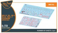 1/72 Decal MiG-23 Stencils