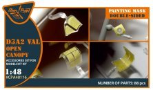 Masque peinture D3A2 Val cockpit ouvert 1/48 Wingsy