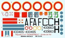 Berna Decals P-47D Thunderbolt Bubbletop Service Fran�ais 1/32