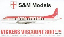 S & M Models Decals Vickers Viscount 800 Eagle Airways 1/144