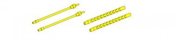 1/32 Set of 2 barrels for 13,2 mm Japanese Type 3