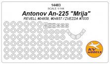 1/144 NEW!!! Antonov An-225 Mrija canopy paint mask And wheel pa