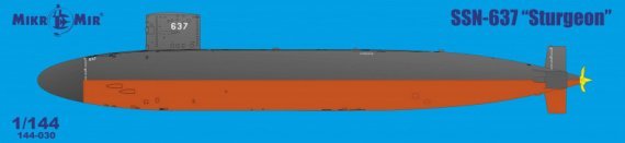 1/144 SSN-637 Sturgeon American nuclear submarine