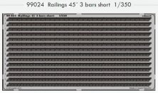 1/350 SET Railings 45' 3 bars short