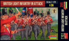 1/72 British Light Infantry in Attack Napoleonic era