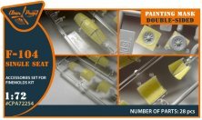 CLEAR PROP Masque Peinture F-104 Monoplace 1/72