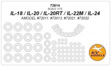 1/72 Ilyushin IL-18 / IL-20 / IL-20RT / IL-22M / IL-24 mask