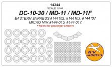 1/144 Douglas DC-10-30 / MD-11 masks for passenger windows masks
