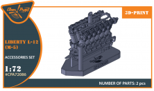 1/72 Liberty L-12 engine set