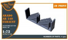 1/72 Arado Ar-240 exhausts for Revell