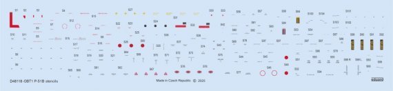 1/48 Decal P-51B stencils for Eduard