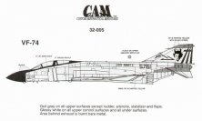Cam Decals F-4J Phantom VF-74 Be-Devilers 1/32