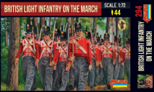 1/72 British Light Infantry on the March Napoleonic era